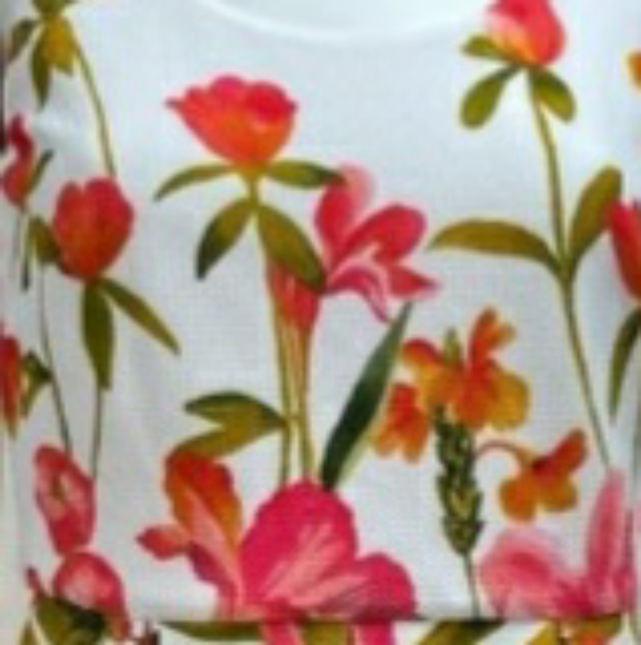 Karl Lagerfeld Paris Knee Length White Floral Sleeveless Dress size 4 - Picture 3 of 15